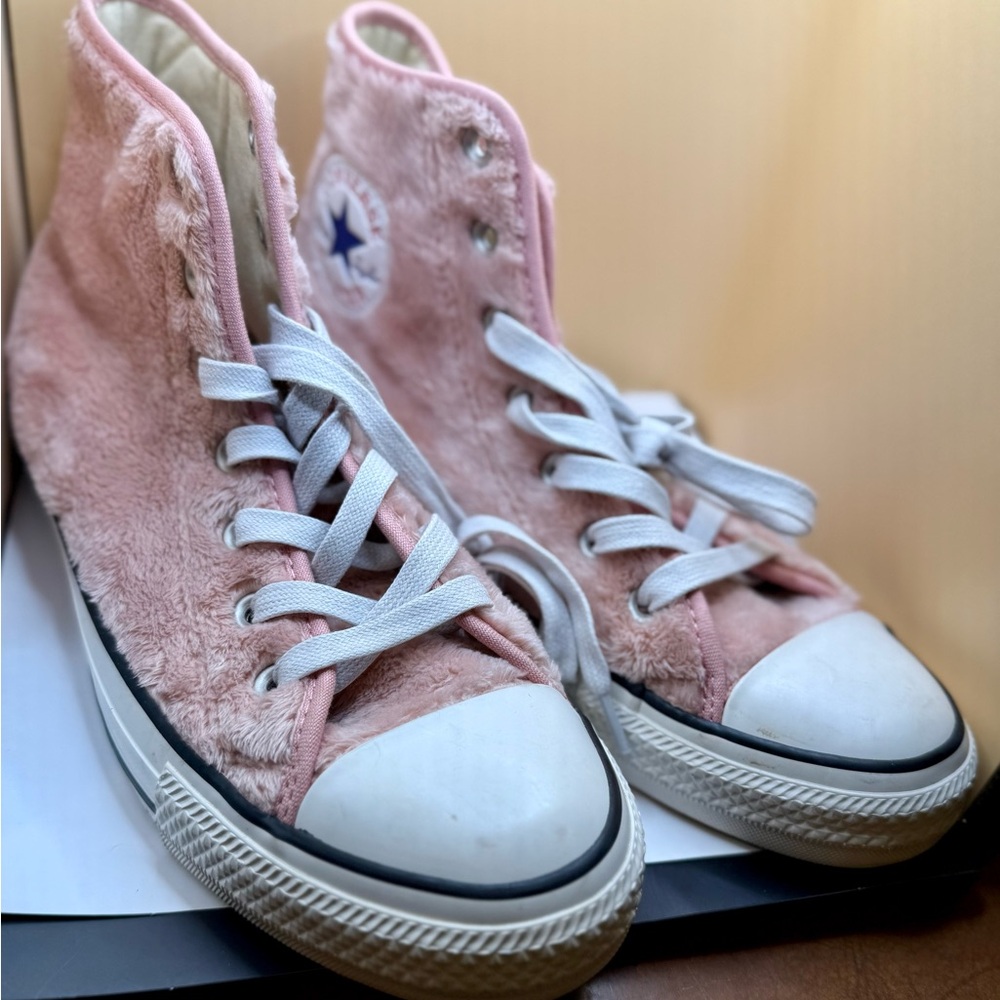 Pink High-Top Sneakers